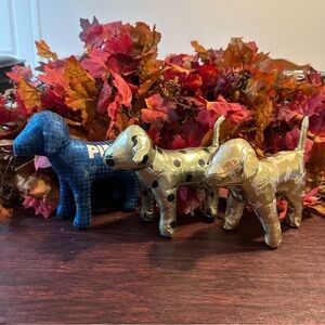 Set of Three PINK Dogs